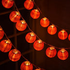 Red Lantern String Lights 19.6ft/6m 40 LEDs Hanging Lanterns Battery Operated String Lights with Remote Control for Chinese New Year,Spring Festival,Wedding,Party Decoration,Christmas - Image 2