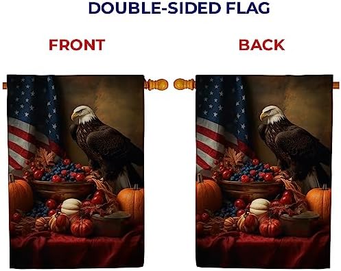 USA Thanksgiving Bald Eagle House Flag 28" x 40" Double Sided - Image 6