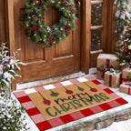Tinideya 2 Pcs Christmas Layered Doormat Set, Merry Christmas Ornaments - Image 4