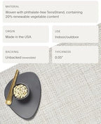Chilewich Basketweave Placemats, Woven Rectangle Placemats Set of 4 - Image 4