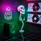 Skull Neon Sign for Wall Decor Halloween LED Sign Dimmable Cute Skull Flower Neon Sign for Boys Girls Bedroom, Game Room, Living Room, Man Cave, Halloween Party Decor Gifts - Image 6