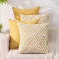HPUK Throw Pillow Covers 18x18, 4 Pack, Ochre Textured Couch Pillow Covers by HPUK