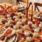 Yookeer 120pcs Fall Mini Pumpkins Artificial Acorn Pine Cone, Vintage Color - Image 3