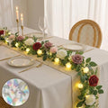 5.5FT Artificial Rose Garland Fake Flower Garland - Burgundy by Unknown