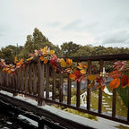 Anna's Whimsy 13FT Thanksgiving Garland With Pumpkin and Pine Cone, Hanging Autumn Leaf Decor for Door, Wall, Staircase, Porch, Balcony, Fireplace - Fall Indoor Decor - Image 3