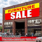 Hahafelt 3x10 ft Furniture Sale Banner Waterproof Sign Red Yellow White - Image 2