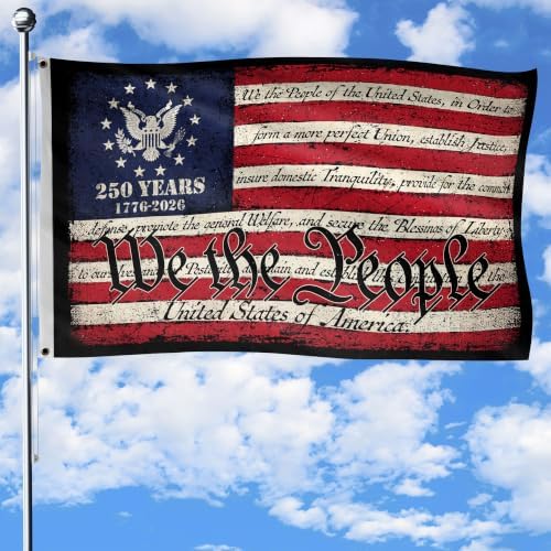 250 Anniversary USA Flag, Two-sided Design 4x6 Ft, 250th Anniversary Flag 3 by RustFieldCo