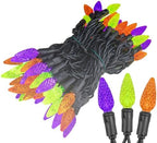 Novelty Lights 24FT 70 LED C6 Halloween String Lights, Purple, Orange, Lime - Image 6