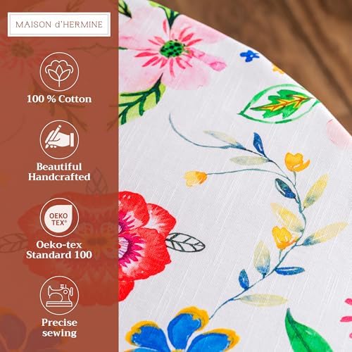 Maison d' Hermine Table Cloth Round Table Reusable 100% Cotton 63" Diameter - Image 2
