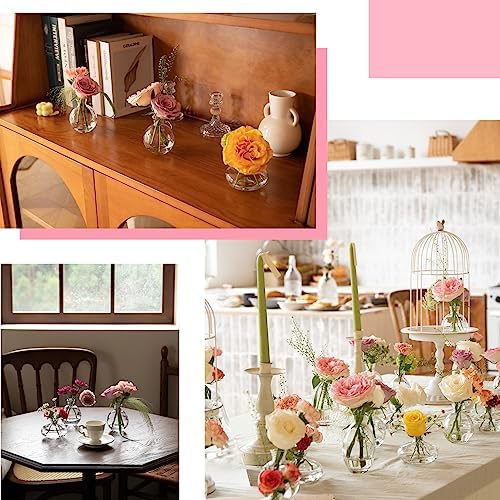 28 Clear Bud Vases in Bulk, Glass Small Bud Vase for Centerpieces - Image 5