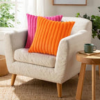 Pallene Faux Fur Decorative Throw Pillow Covers 16x16 Set of 2, Hot Pink - Image 4