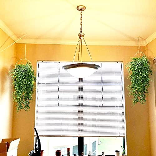 Artificial Hanging Plants 32-in Fake Hanging Plant Fake Ivy Vine Outdoor UV Resistant Plastic Plants (6, Green) - Image 7