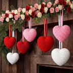 Suncalla 6 Pcs Large 4.33 Inch Valentine's Day Heart Ornaments Hanging Knitted Crochet Heart Ornament Red Pink White Valentine's Day Hanging Decorations for Wedding Anniversary Party Decor DIY Crafts by Unknown