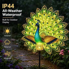 Solar Peacock Garden Sculpture, Outdoor Decor Light with Auto-On LED，1 - Image 4