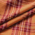 MIULEE Fall Plaid Decorative Euro Sham Pillow Covers Set of 2 24x24 Rust - Image 2
