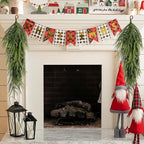 4 Pcs Extra Length Artificial Christmas Teardrop Swag, 30" Faux Pine Needles Teardrop Door Swag, Christmas Norfolk Greenery Teardrop Wreath for Xmas Door Table Mantle Fireplace Indoor Outdoor Decor - Image 4