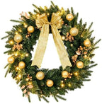 VINGLI 24" Battery Operated Christmas Wreath with 50 LED Lights by VINGLI