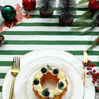AmazingSpark Striped Table Runner Roll,Green,50' Long X 16" Wide - Image 6