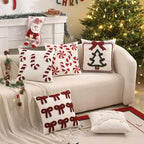 Christmas Candy Cane Throw Pillow Covers 18x18 inch Set of 2 - Image 6