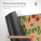 Coir Welcome Mat, Non-Slip, Floral, 24 x 36 in - Image 6