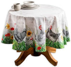 Maison d' Hermine Table Cloth Round Table Reusable 100% Cotton 69" Diameter by MaisondHermine