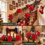 8PCS Large Christmas Magnolia Flowers for Christmas Tree Wreath - Image 4