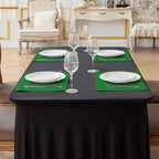 Cloth Placemats Set of 8, Linen Type Fabric Placemats Machine Washable Heat Resistant Placemats Wrinkle Free Thick Polyester Kitchen Place Mats for Dining Table (Forest Green) - Image 3