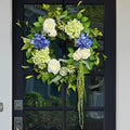 Spring Summer Wreaths for Front Door 24 Inch Summer Wreath with Hydrangea, Rose & Peony Floral Spring Door Wreath with Lush Greenery for Indoor & Outdoor Seasonal Home Decor by SoomeirWreath