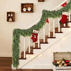 9FT 2Pcs Lifelike Touch Artificial Christmas Cedar Garland for Mantle Decor - Image 6