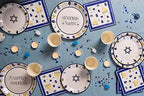 Happy Hanukkah Tableware Pack: Disposable Paper Plates, Napkins and Cups Set for 20 - Image 5