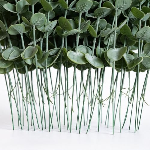 130PC Faux Eucalyptus Stems Silver Dollar Eucalyptus Stems Wedding Decor - Image 4