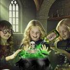 Halloween Decorations Indoor, Large Cauldron Halloween Decor with Magic Floating Potion Bottles Fog Diffuser Spooky Skeletons, Spooky Vintage Black Witches Plastic Bowl for Home Table Mantel Party - Image 6