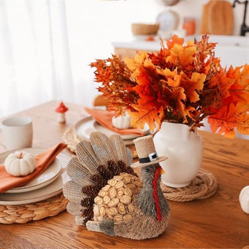 Kajaia Thanksgiving Turkey Decor for Table Centerpiece 7.1" Tall - Image 6