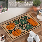 Rustic Fall Pumpkin Faux Coco Coir Doormat Door Mat 17x30 - Image 3
