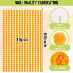 Giegxin 15 Pack 5ft Marigold Garland for Decor, Light Orange - Image 3