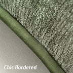 FUTEI Pack of 2 Chenille Soft Throw Pillow Covers 18x18 Inch, Sage Green - Image 3
