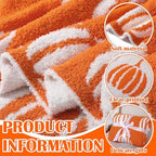 Buryeah Fall Pumpkin Knit Throw Blanket, 50 x 60 Inch - Image 4