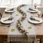 idyllic 6ft 2PCS Spring Pink Lavender Vine Garland Artificial Flower Decor for Front Door Mantel Table Stair Railing Window Porch Indoor Outdoor Home Decor - Image 6