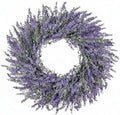 20 Inch Purple Lavender Wreath for Front Door – Artificial PVC Spring Summer Fall Winter Wreath – Farmhouse Wall Decor – Indoor Outdoor Use – Lifelike Lavender & Eucalyptus by FairyLee