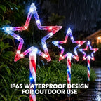12 Pack 240 LED Patriotic Star Pathway Lights w/ 8-Mode for July 4th - Image 4