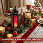 Vela Lanterns Decorative Indoor Moroccan Candle Holder, Red, M, 12-Pack - Image 5