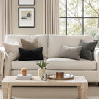 MIULEE Decorative Neutral Khaki Euro Sham Pillow Covers 24x24 Inch 2 Pack - Image 2