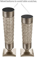 Creative Scents Dublin Silver Decorative Candle Holder Set of 2 - Home Decor Pillar Candle Stand, Coffee Table Mantle Decor centerpieces for Fireplace, Living or Dining Room Table, Gift Boxed - Image 5