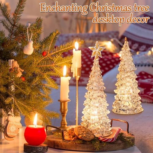 Glooglitter 6 Pcs Acrylic LED Christmas Tree,8'' - Image 5