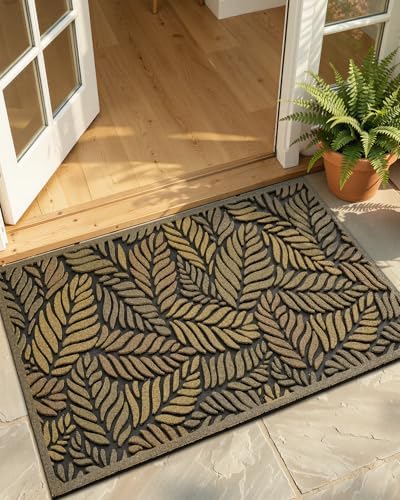 Color&Geometry Door Mat Outside Entrance 24"x36", Garage, Khaki - Image 4