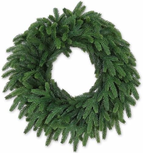 Christmas Wreaths Outdoor Realistic 24 Inch Large Artificial Winter Greenery Pine Cedar Wreaths for Windows Xmas Holiday Home Table Mantle Yard Staircase Wall Door Porch Hanging Decor Outdoor Indoor by HomeDecor