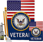 US Navy Veteran Garden House Flag - Kit Armed Forces USN Seabee United State American Military Retire Official - Decoration Banner Small Yard Gift Double-Sided Made in USA 28 X 40 by Unknown