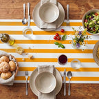 AmazingSpark Striped Table Runner Roll,Orange,50' Long X 16" Wide - Image 4