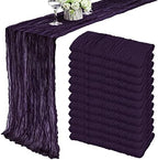 35x72 Inch Dark Purple Cheesecloth Table Runner Gothic Wedding Party Decor by Fivenl