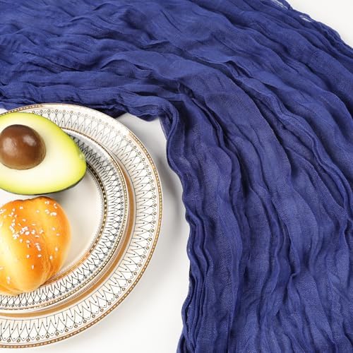 12 Pack 10Ft Royal Blue Cheesecloth Table Runner 23 x 120 Inch - Image 5
